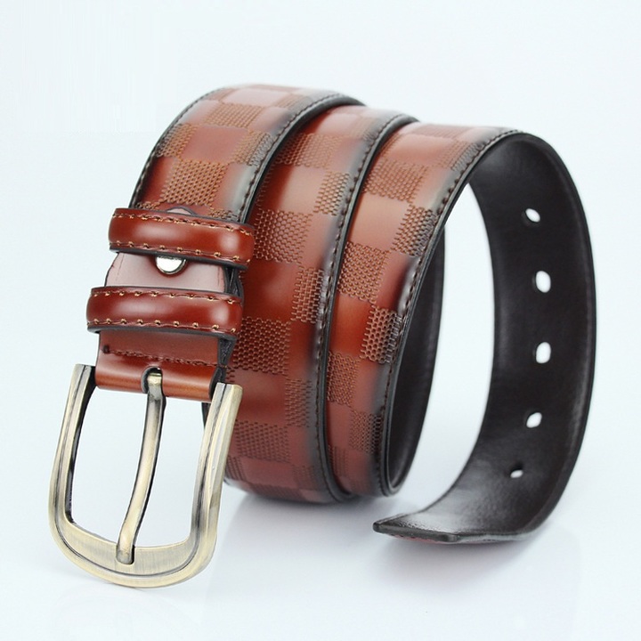 High Quality Luxury Cow Genuine Fashion Men`s Belts Strap Pin Buckle Cinto Masculino