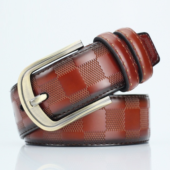 High Quality Luxury Cow Genuine Fashion Men`s Belts Strap Pin Buckle Cinto Masculino