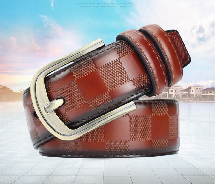 High Quality Luxury Cow Genuine Fashion Men`s Belts Strap Pin Buckle Cinto Masculino