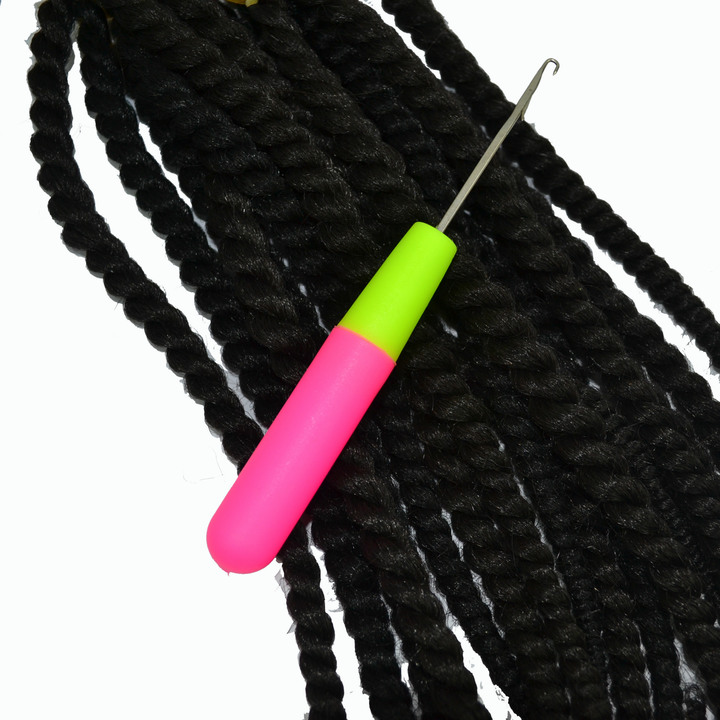 10PCS Plastic Handle Crochet Hair Needle Wig Tools Removable Crochet Needle Hair Braiding Hook