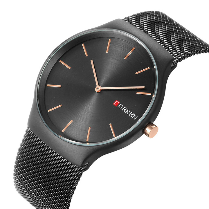 CURREN 2022 New Black Rose Gold Luxury Brand Analog Sports Wristwatch Quartz Business Watch Men