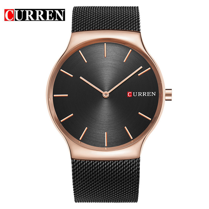 CURREN 2022 New Black Rose Gold Luxury Brand Analog Sports Wristwatch Quartz Business Watch Men