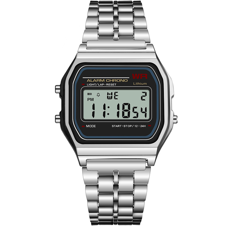 Vintage Sports Watches Best Sell for Unisex Gold Silver Digital Wrist Watches