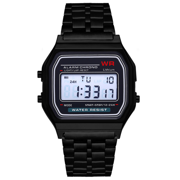 Vintage Sports Watches Best Sell for Unisex Gold Silver Digital Wrist Watches