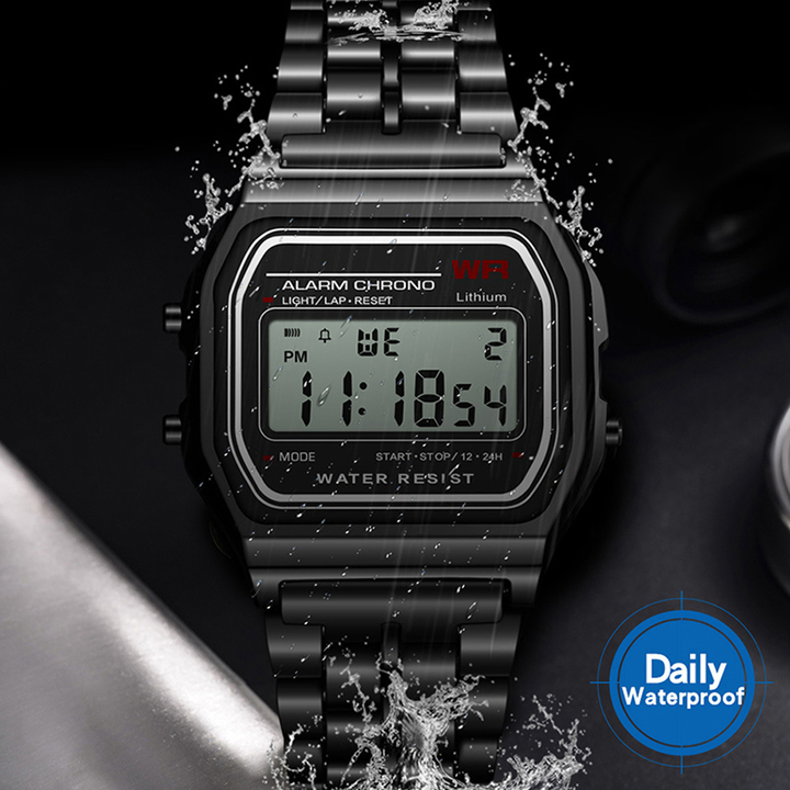Vintage Sports Watches Best Sell for Unisex Gold Silver Digital Wrist Watches