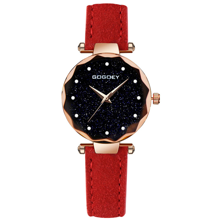 Luxury Brand Gogoey Personality Romantic Starry Sky Wrist Watch Rhinestone Design Ladies Clock
