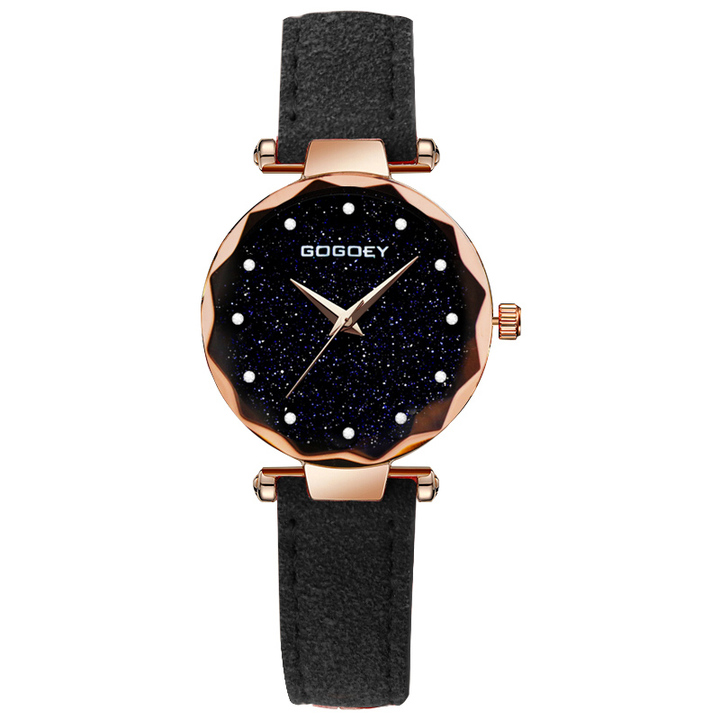 Luxury Brand Gogoey Personality Romantic Starry Sky Wrist Watch Rhinestone Design Ladies Clock