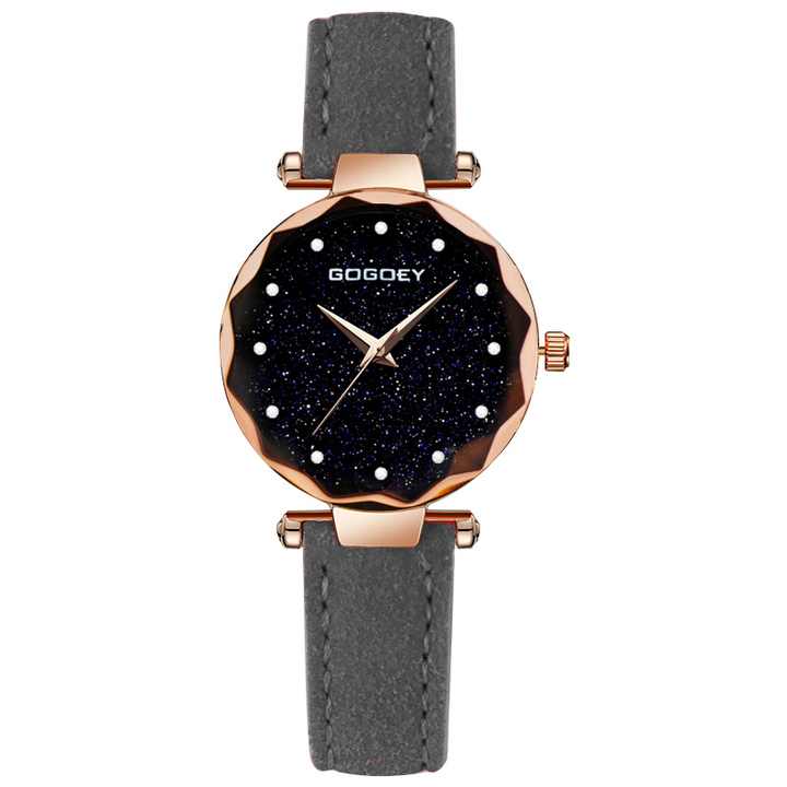 Luxury Brand Gogoey Personality Romantic Starry Sky Wrist Watch Rhinestone Design Ladies Clock