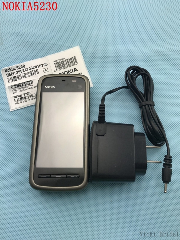 Refurbished smartphone Nokia 5230 GPS 3G 3.2" Bluetooth JAVA 2MP Unlocked Mobile Phone