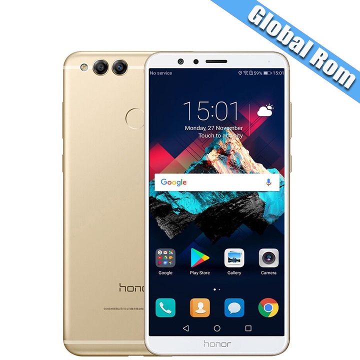 Refurbished Huawei Honor 7X 4G+32/64/128G 5.93" Full Screen  Mobile Phone Dual Rear Cameras 3340mAh