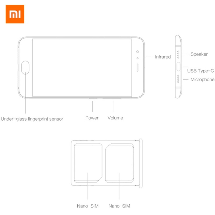 Refurbished Xiaomi Mi 6 5.15" 6GB +128GB 1080p 4G smartphone dual camera 12.0MP 3350mAh Mi6