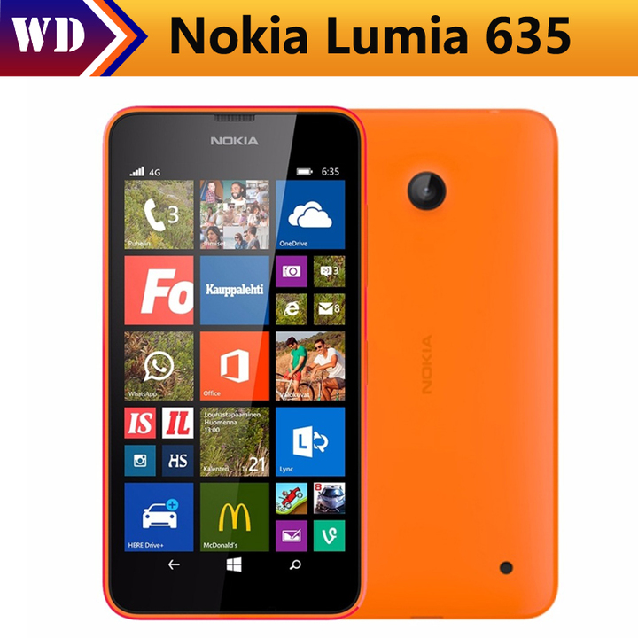 Refurbished Nokia Lumia 635 8GB Unlocked 4G LTE Wifi GPS Dual single SIM Windows Smartphone