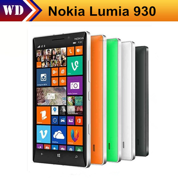 Refurbished Original Unlocked Nokia Lumia 930 L930 Mobile phones 20MP Camera LTE 32GB ROM 2GB RAM
