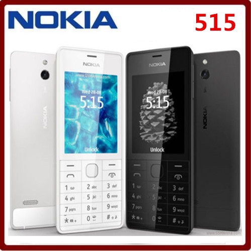 Refurbished Original Nokia 515 Unlocked 2.4" 5MP Camera Single Core keyboard phone dual sim card