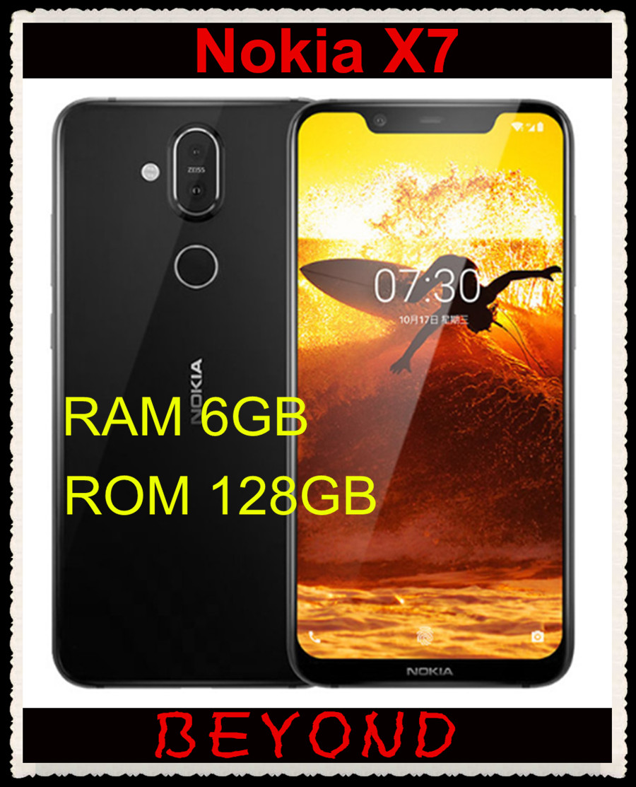 Refurbished NOKIA X7 6+128g Smartphone 6.18 inch android 8.1 3500mAh 13MP+20MP Camera Mobile phone