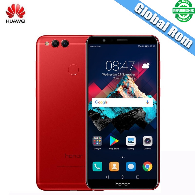Refurbished Huawei Honor 7X 4G+32/64/128G 5.93" Full Screen  Mobile Phone Dual Rear Cameras 3340mAh