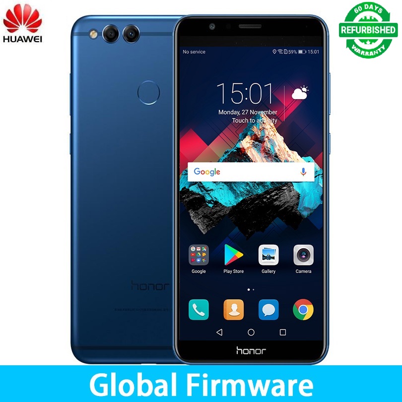 Refurbished Huawei Honor 7X 4GB+32GB 5.93" Full Screen OTA  Mobile PhoneDual Rear Cameras 3340mAh smartphone