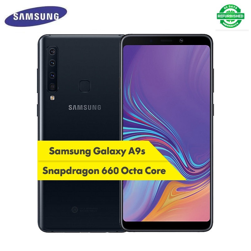 Refurbished Samsung Galaxy A9s 6.3"  Phone 6GB+128GB Four Rear Camera Android Fingerprint Phone