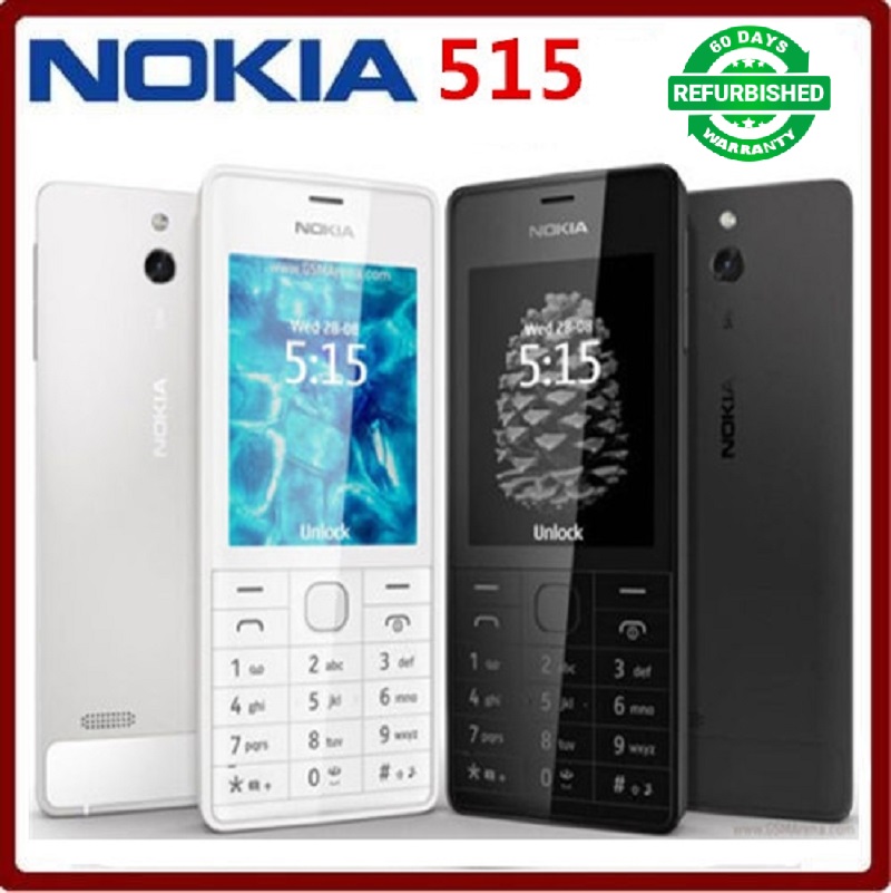 Refurbished Original Nokia 515 Unlocked 2.4" 5MP Camera Single Core keyboard phone dual sim card