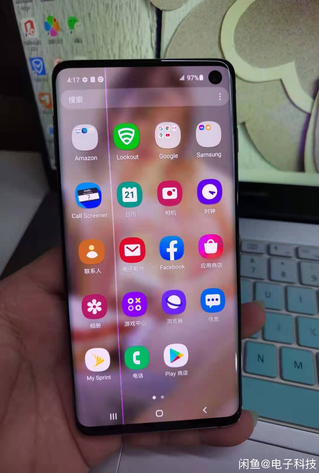 Refurbished Phones Samsung Galaxy S10 6.1 inch 8GB+128GB 16mp+10mp 3400mah   NFC 4G LTE Samsung Galaxy S10 smartphone