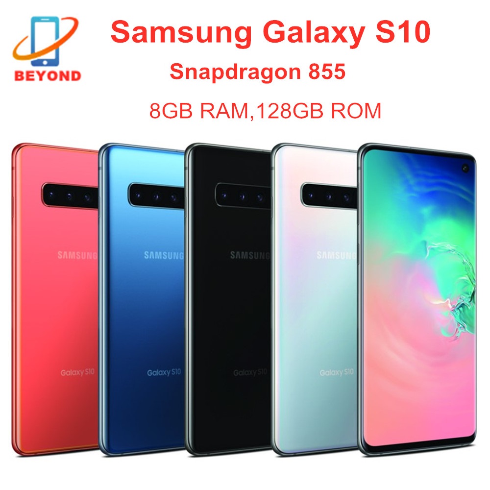 Refurbished Phones Samsung Galaxy S10 6.1 inch 8GB+128GB 16mp+10mp 3400mah   NFC 4G LTE Samsung Galaxy S10 smartphone