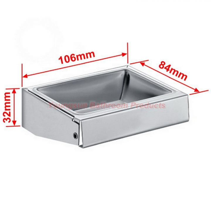 Wall Mounted Stainless Steel Flexible Toilet Soap Box Soap Container Soap Dish / Ashtray