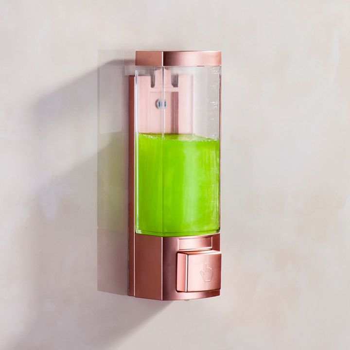 Luxury 250ml Rose Gold Color ABS Plastic Single Hand Washing Liquid Soap Dispenser Shampoo Dispenser