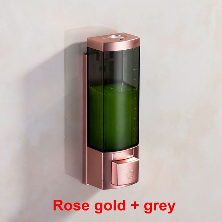 Luxury 250ml Rose Gold Color ABS Plastic Single Hand Washing Liquid Soap Dispenser Shampoo Dispenser