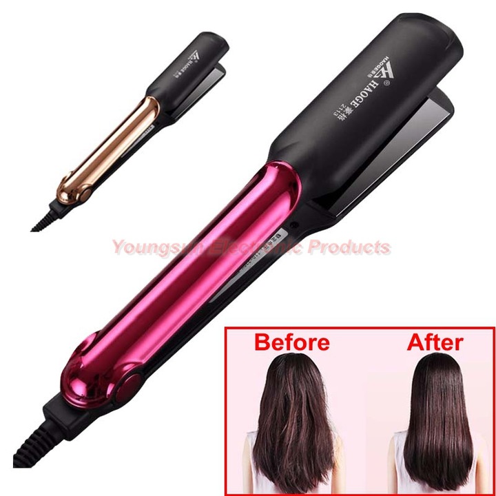 Portable 4 Degrees Control Electric Hair Straightener Straight Hair Comb Brush Hair Straighten Iron