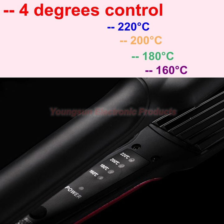 Portable 4 Degrees Control Electric Hair Straightener Straight Hair Comb Brush Hair Straighten Iron