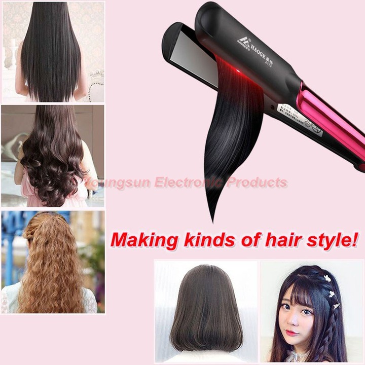 Portable 4 Degrees Control Electric Hair Straightener Straight Hair Comb Brush Hair Straighten Iron