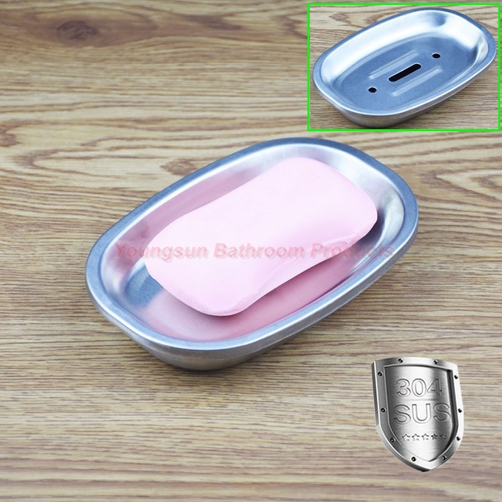 304 Stainless Steel Double Layers Fancy Soap Dish Soap Tray Soap Plate Soap Saucer Soap Basket