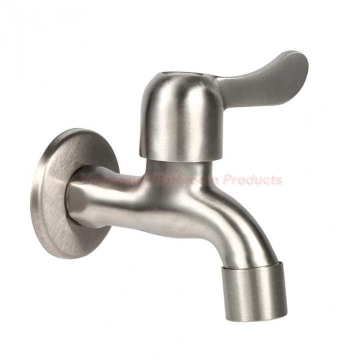 304 Stainless Steel G1/2'' Fast On Drinking Water Tap Bathroom Bibcock SUS304 Wash Basin Faucet