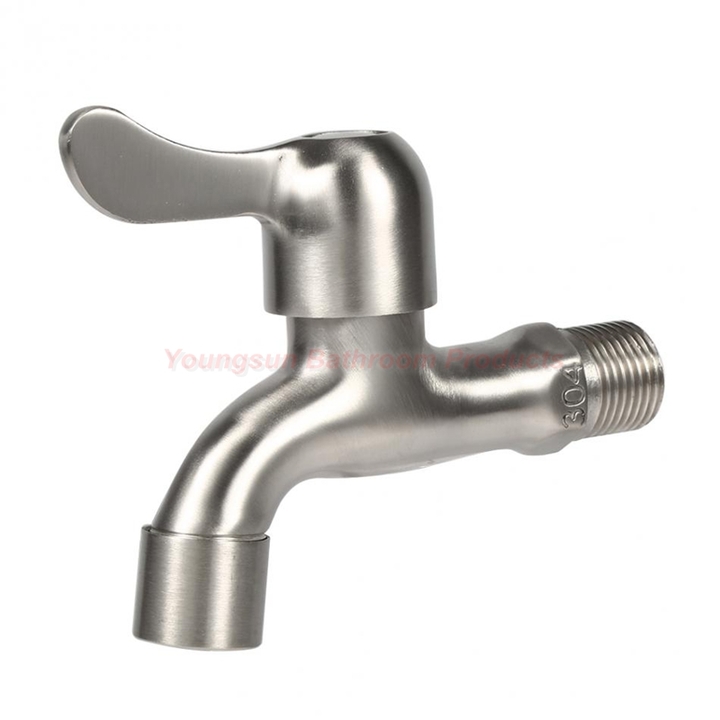 304 Stainless Steel G1/2'' Fast On Drinking Water Tap Bathroom Bibcock SUS304 Wash Basin Faucet