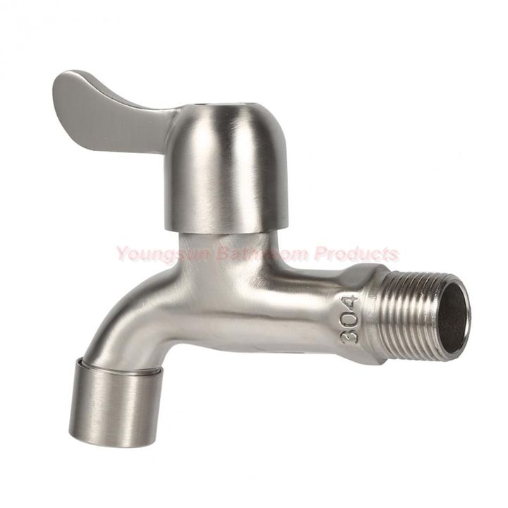 304 Stainless Steel G1/2'' Fast On Drinking Water Tap Bathroom Bibcock SUS304 Wash Basin Faucet