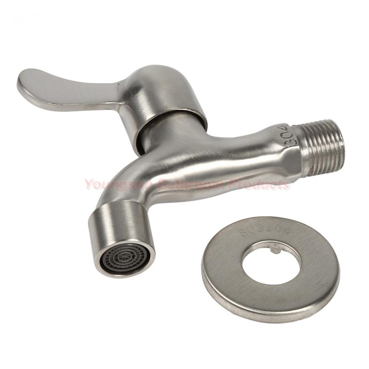 304 Stainless Steel G1/2'' Fast On Drinking Water Tap Bathroom Bibcock SUS304 Wash Basin Faucet