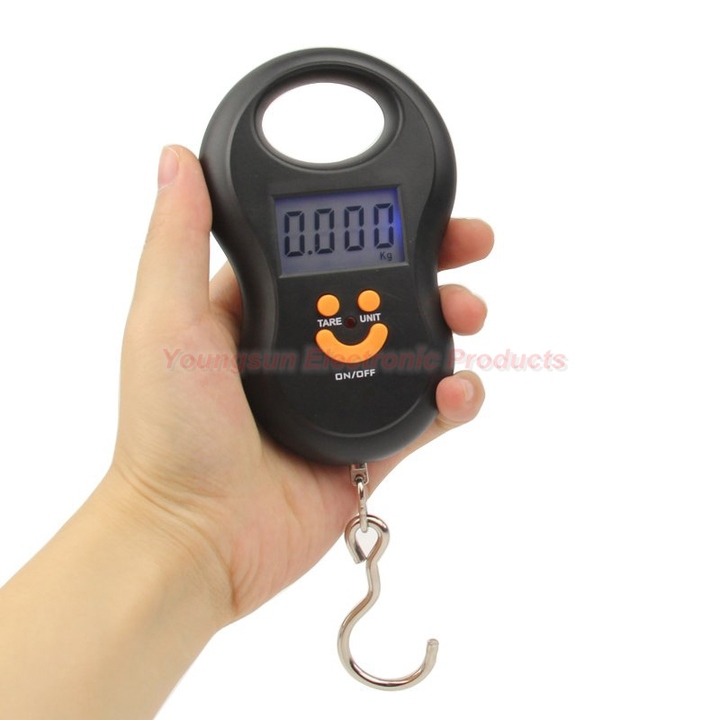 Portable Hanging Scale 50Kg/10g Digital Scale LCD Pocket Weight Scale Electronic Luggage Scales