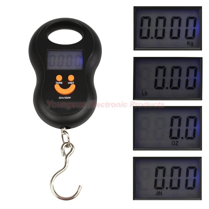 Portable Hanging Scale 50Kg/10g Digital Scale LCD Pocket Weight Scale Electronic Luggage Scales