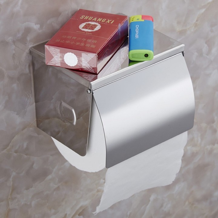 Bathroom Accessories Stainless Steel Toilet Tissue Dispenser Toilet Paper Holder with Steel Buckle