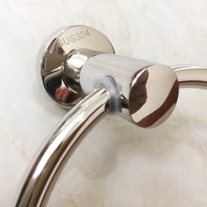 Luxury Bathroom Fittings 304 Stainless Steel Bath Towel Ring Towel Hanger Towel Bar Towel Shelf
