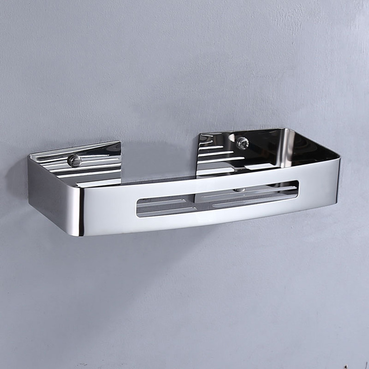 304 Stainless Steel Single Layer Bathroom Shelf 30cm Rectangle Shower Caddy Rack Bath Accessories