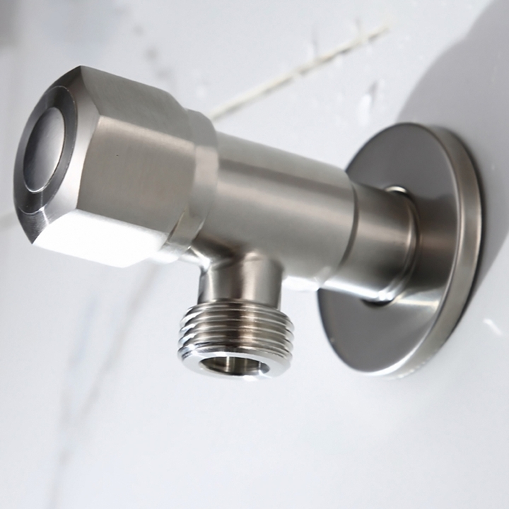 Luxury 304 Stainless Steel G1/2'' Angle Valves Kitchen Bathroom Accessories Diverter Valve Connector