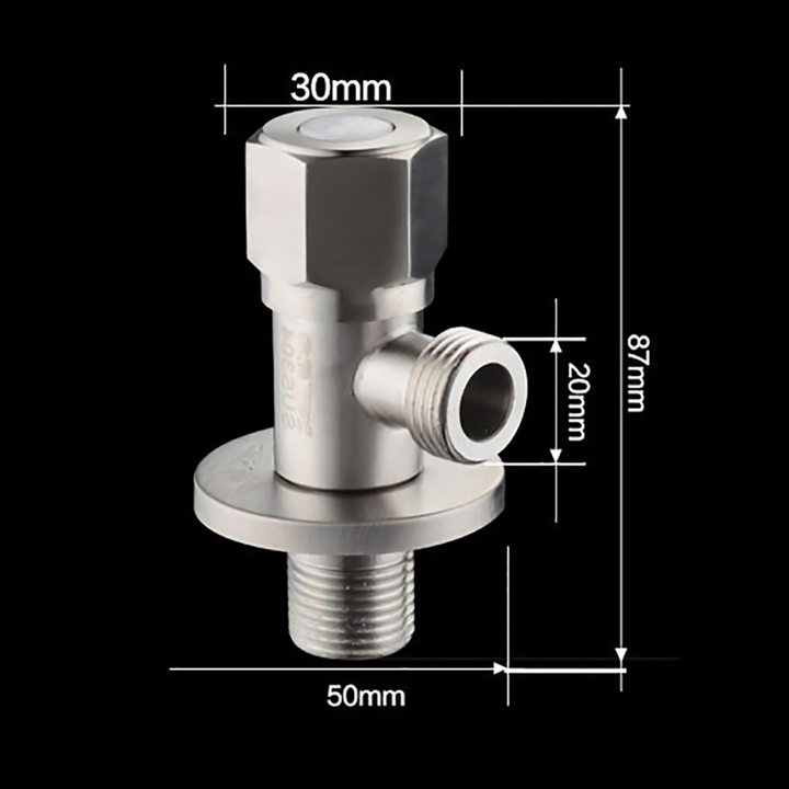 Luxury 304 Stainless Steel G1/2'' Angle Valves Kitchen Bathroom Accessories Diverter Valve Connector