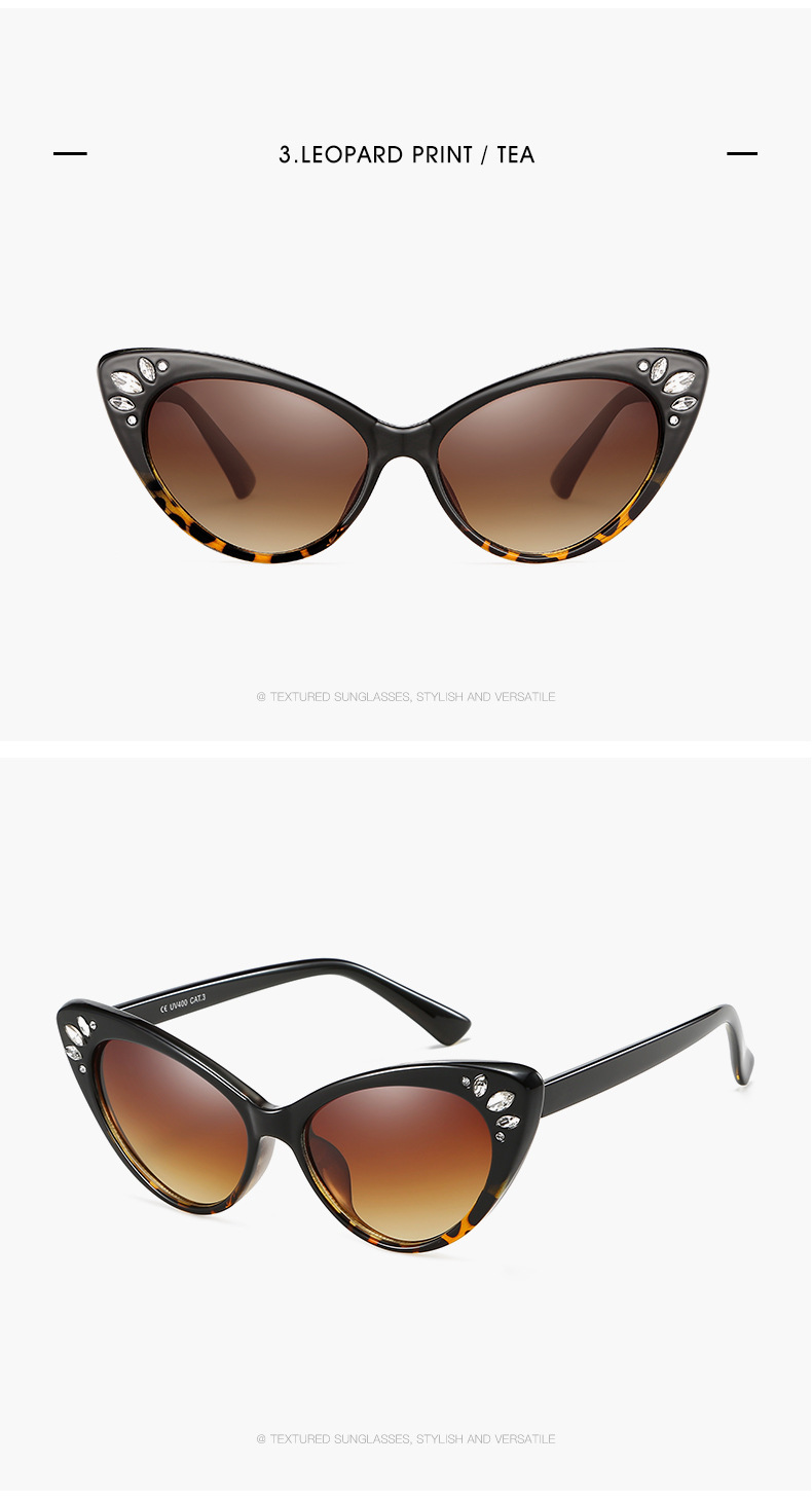 2019 New Fashion UV400 Women Cat Eye Sunglasses Eyewear Shades Inspired Retro Vintage Sun Glasses