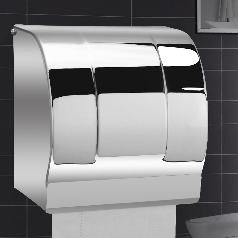 Stainless Steel Roll Paper Tissue Holder Tissue Box for Home Bathroom Kitchen Toilet Paper Dispenser