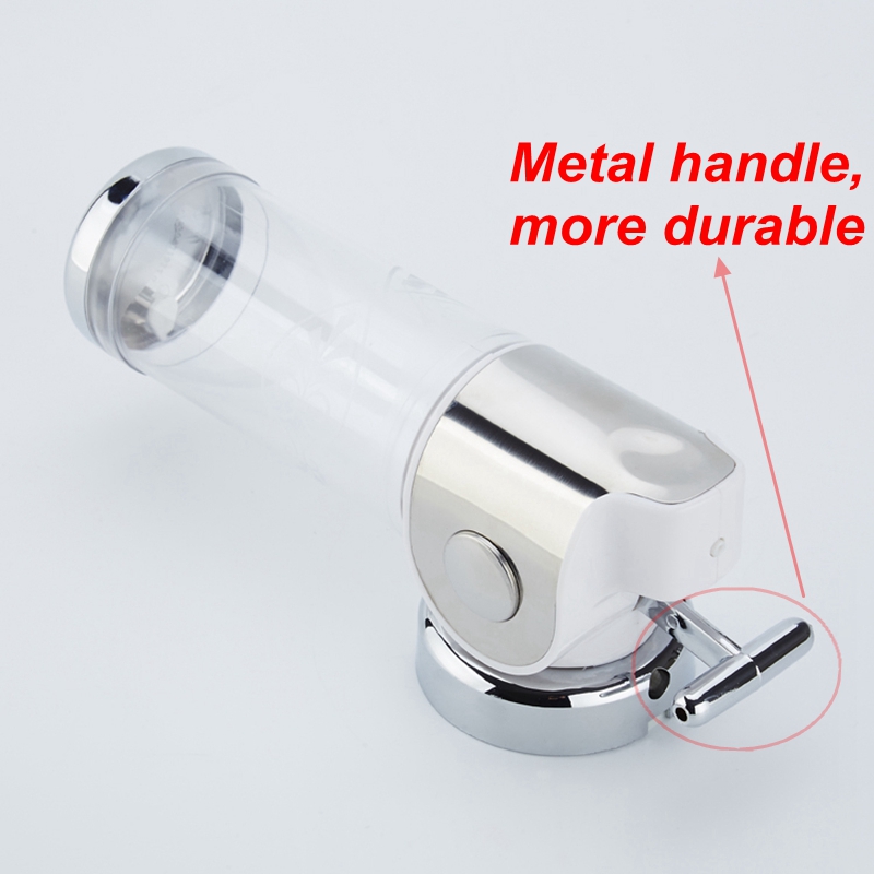 300ml Lockable ABS Plastic Liquid Soap Dispenser Manual Bath Cream Dispenser Bathroom Hand Sanitizer