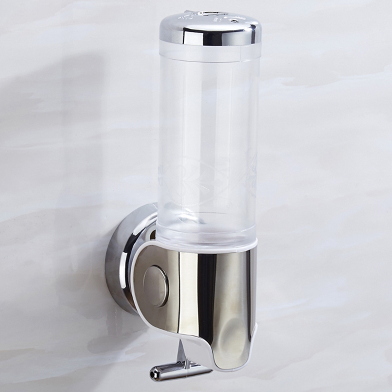 300ml Lockable ABS Plastic Liquid Soap Dispenser Manual Bath Cream Dispenser Bathroom Hand Sanitizer