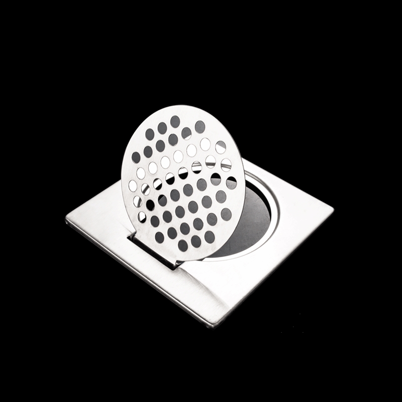 6-inches 15 x 15CM Stainless Steel Bathroom Floor Drain Cover Balcony Floor Strainer Grating Drainer