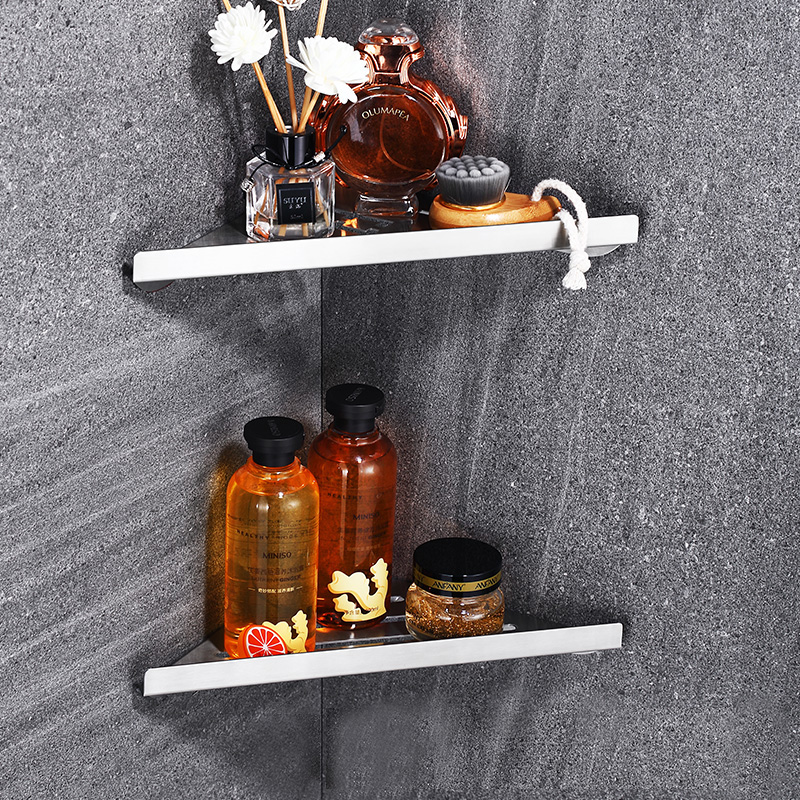 304 Stainless Steel Corner Shower Shelf Rustproof Bathroom Shower Caddy Basket Storage Organizer