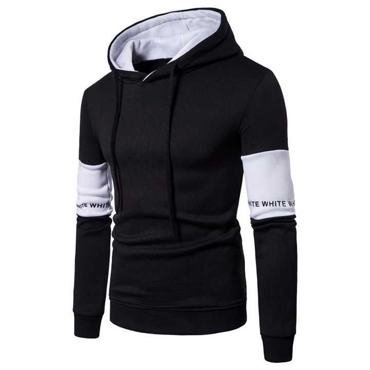 Men's New Arrival European Code Casual Hoodie Sweater Men's Korean Sleeve Splicing Turtleneck Jacket